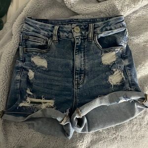 American Eagle Ripped Jean Shorts